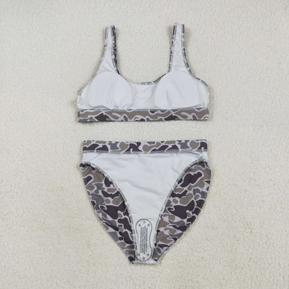 Sibling Adult Women Western Camouflage Top Bummies 2pcs Bikini Swimsuits Sets