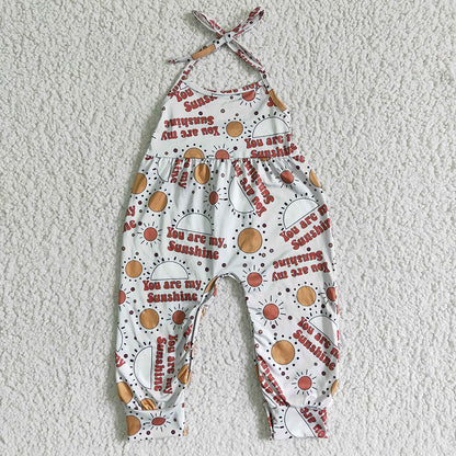 Sibling Baby Girls western Halter Pants Jumpsuits