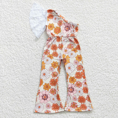 Sibling Baby Girls Western Summer Bell Bottoms Jumpsuits