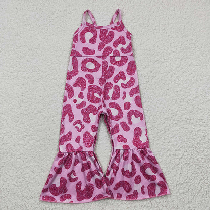 Sibling Baby Girls Strap Western Bell Bottom Jumpsuits