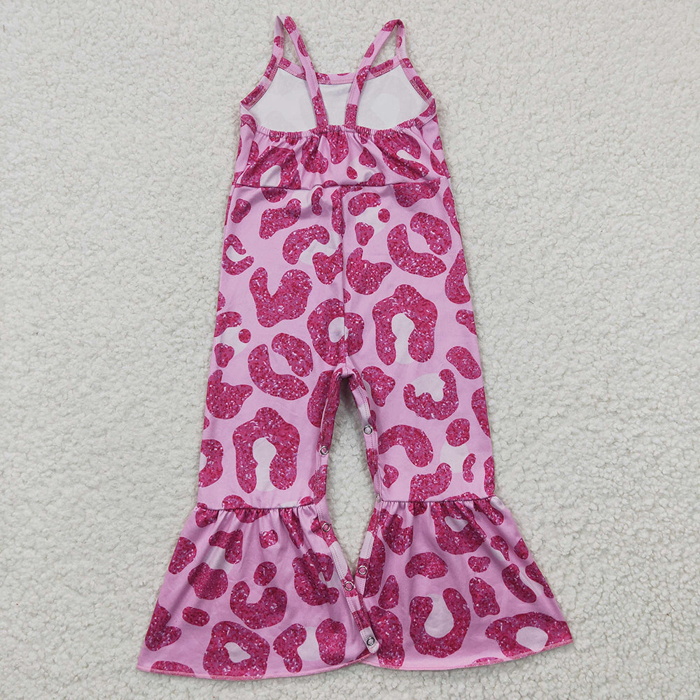 Sibling Baby Girls Strap Western Bell Bottom Jumpsuits