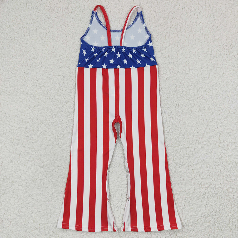 Sibling Baby Girls 4th Of July Summer Bell Bottoms Jumpsuits