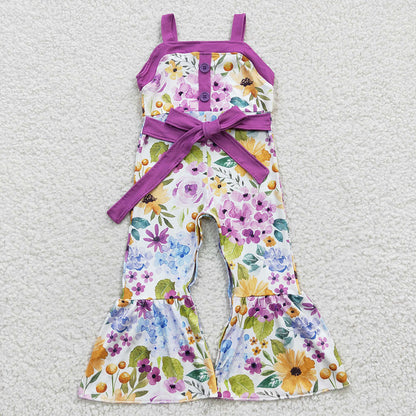 Sibling Baby Girls Western Summer Bell Bottoms Jumpsuits