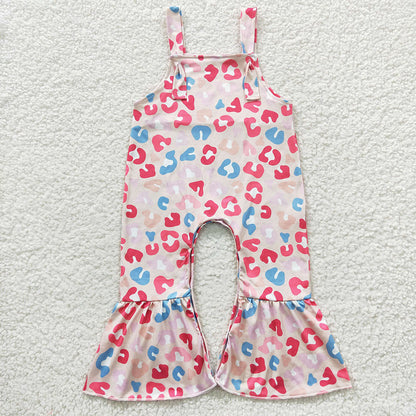 Sibling Baby Girls Summer Western Straps Jumpsuits