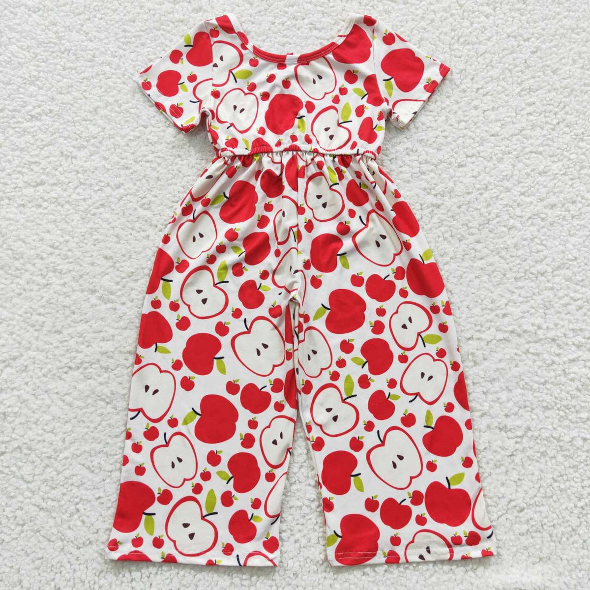 Sibling Baby Girls Short Sleeve Flowers Bows Pockets Pants Jumpsuits