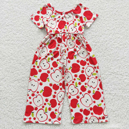 Sibling Baby Girls Short Sleeve Flowers Bows Pockets Pants Jumpsuits