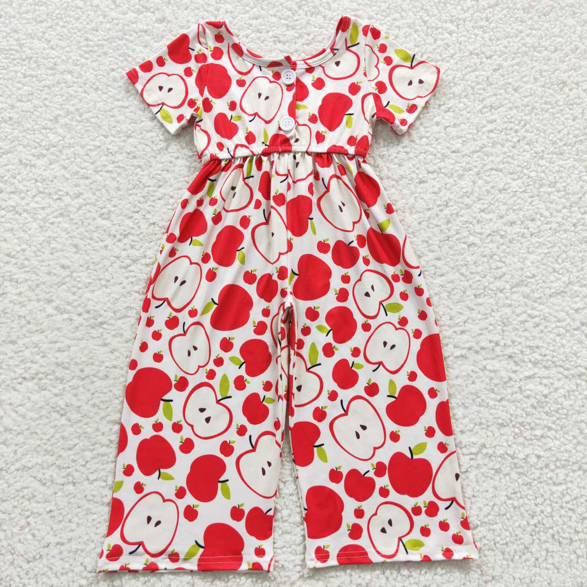 Sibling Baby Girls Short Sleeve Flowers Bows Pockets Pants Jumpsuits