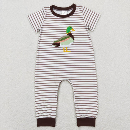 Sibling Baby Boys Camo Ducks Hunting Rompers