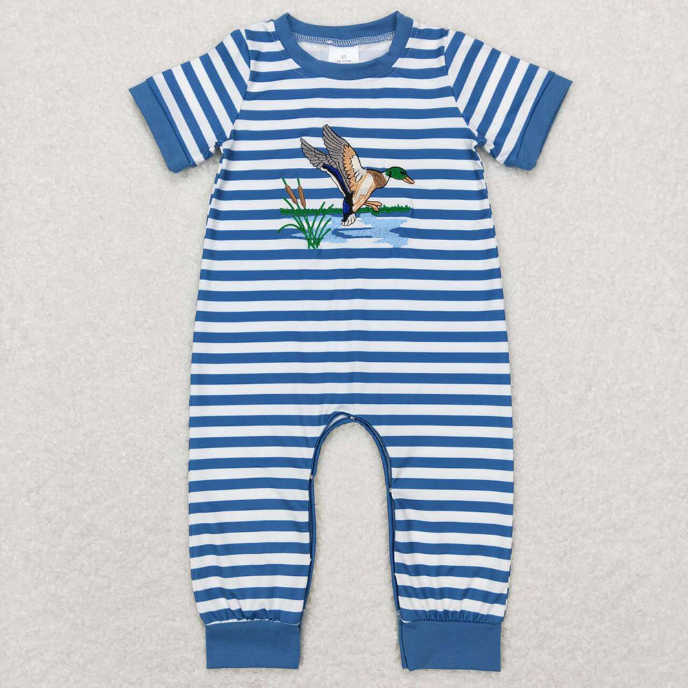 Sibling Baby Boys Camo Ducks Hunting Rompers