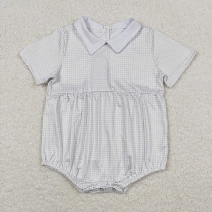 Sibling Baby Boys Girls Pink White Checked Rompers