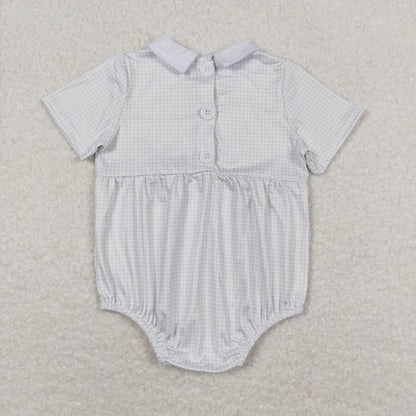 Sibling Baby Boys Girls Pink White Checked Rompers