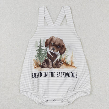 Sibling Baby Boys Girls Raised in the Backwoods Dogs Shorts Clothes Sets Rompers