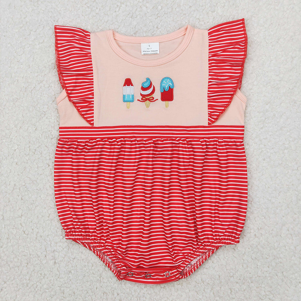 Sibling Baby Boys Popstick Shirt 4th Of July Rompers Shorts Sets