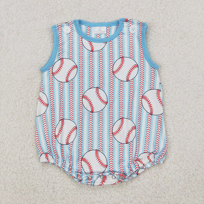 Sibling Baby Boys Baseball Stripes Rompers Outfits Sets