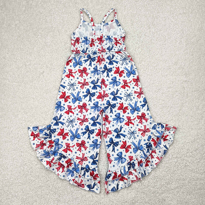 Sibling Baby Girls 4th Of July Summer Bell Bottoms Jumpsuits