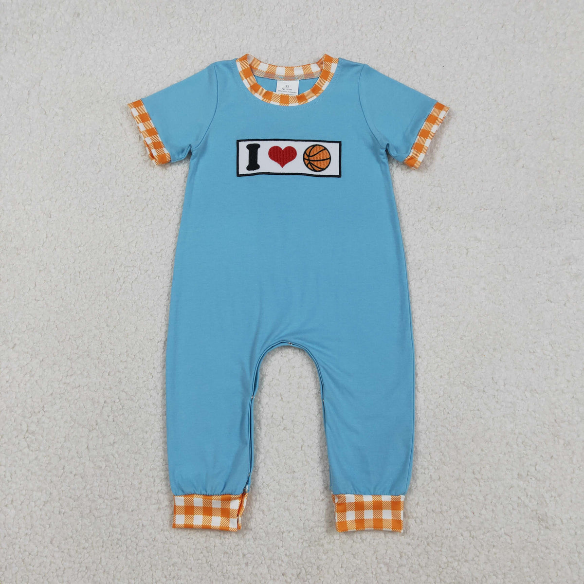 Sibling Baby Boys Short Sleeve Embroidery Pant Hunting Team Rompers