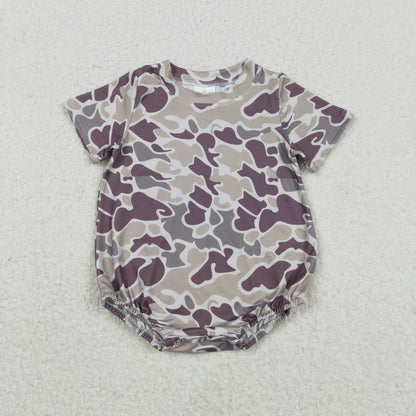 Sibling Baby Boys Short Sleeves Southern Camo Rompers