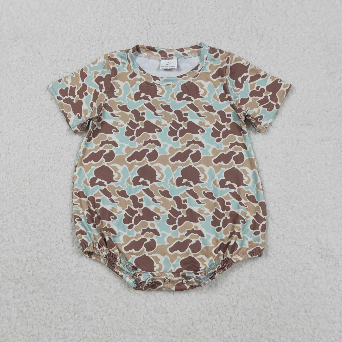 Sibling Baby Boys Short Sleeves Southern Camo Rompers