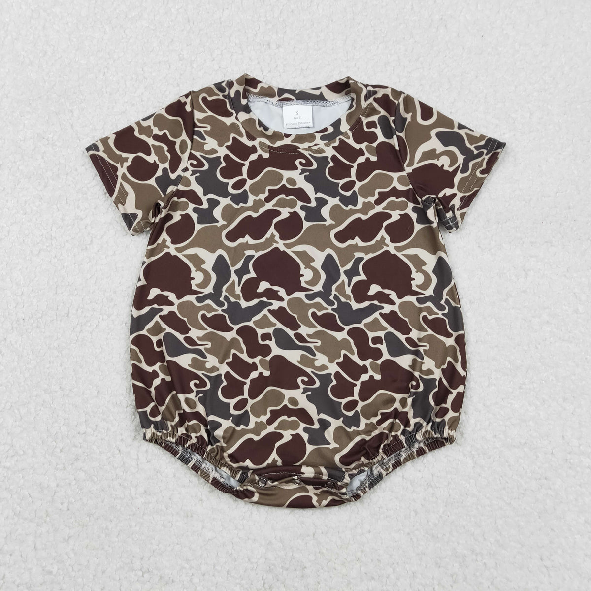 Sibling Baby Boys Short Sleeves Southern Camo Rompers