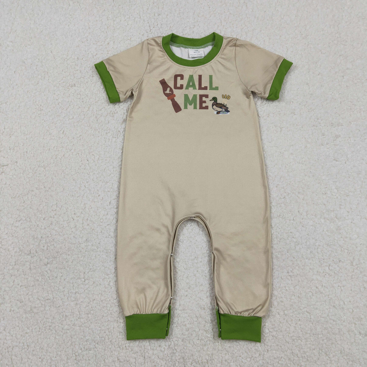 Sibling Baby Boys Short Sleeve Duck Dogs Hunting Pants Rompers