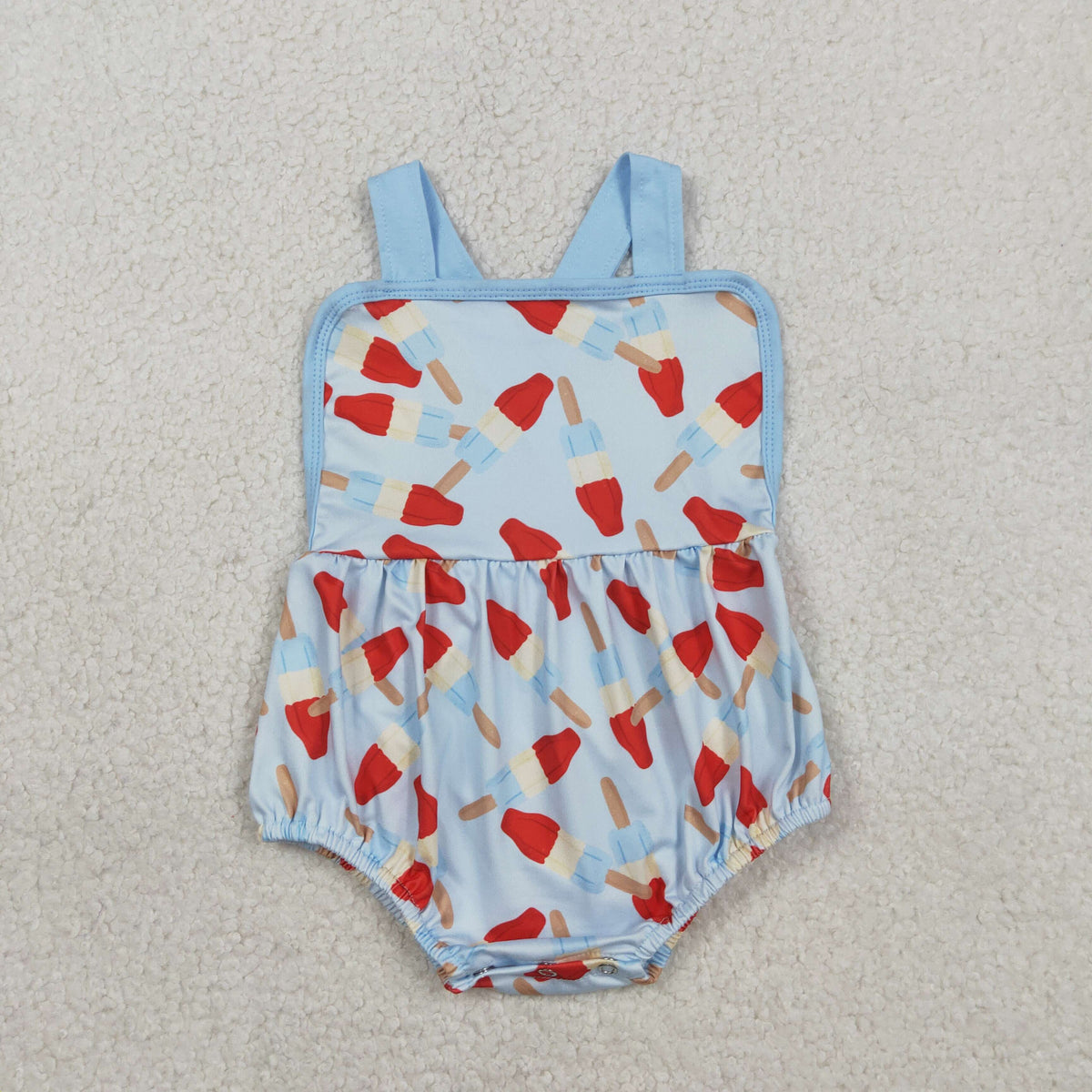 Sibling Baby Boys Popsicle Shirt Top Pockets Short 4th of July Clothes Set Strap Rompers