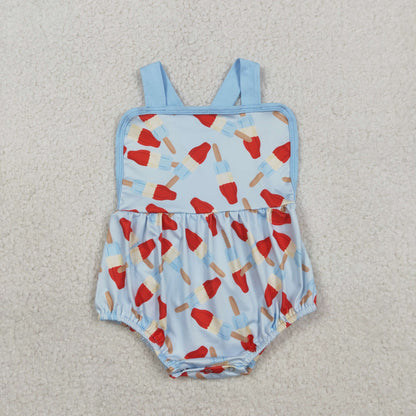 Sibling Baby Boys Popsicle Shirt Top Pockets Short 4th of July Clothes Set Strap Rompers