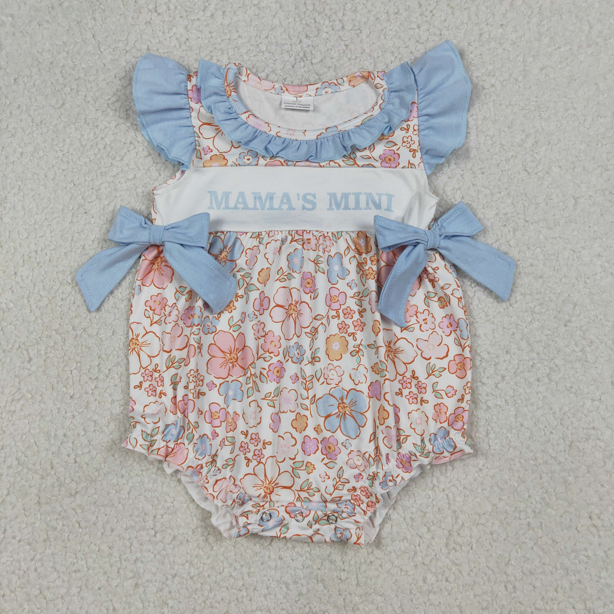 Sibling Baby Girls Flowers Mama's Mini Ruffle Romper Scallop Tunic Short Clothes Sets