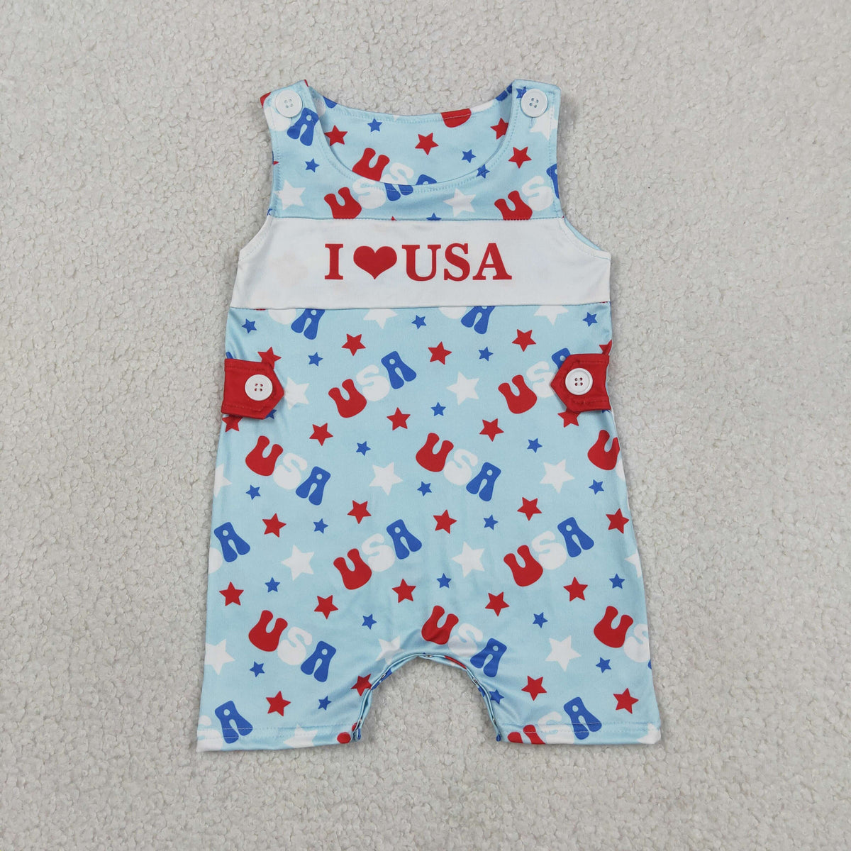 Sibling Baby Kids I Love USA Shirt Shorts 4th of July Clothes Set Knee Length Dress Rompers