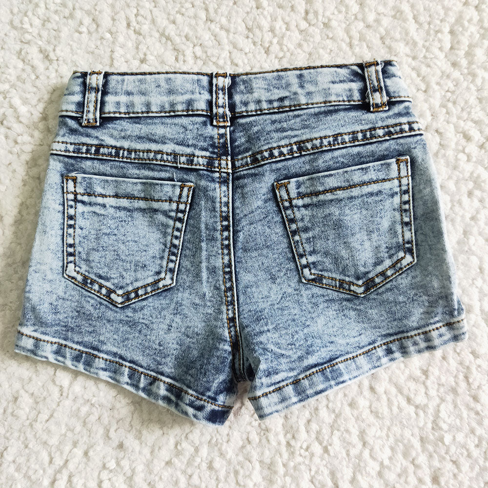Sibling Baby Girls Denim Shorts Bottom