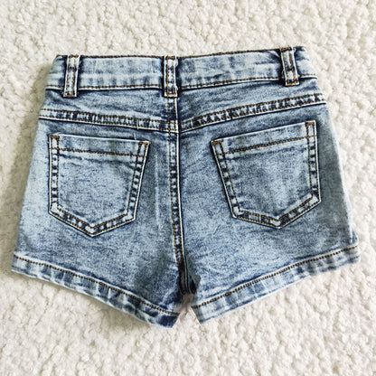 Sibling Baby Girls Denim Shorts Bottom