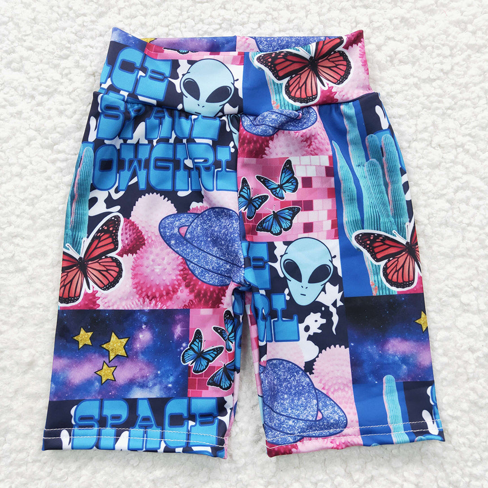 Sibling Baby Kids Girls Biking Butterfly Leopard Summer Shorts