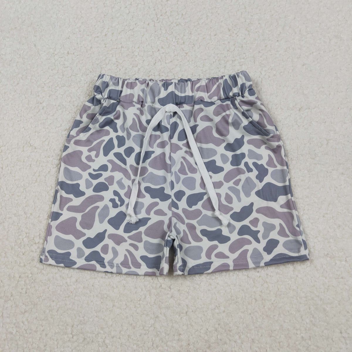 Sibling Baby Boys Southern Light Grey Camo Shirts Tops Shorts Pockets Short Clothes Sets