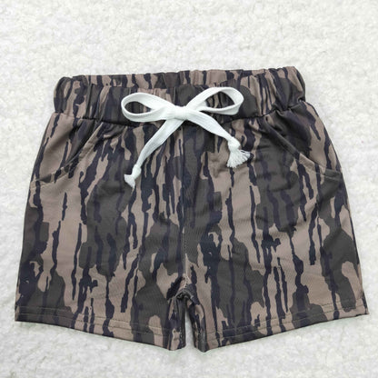 Sibling Baby Boys Girls Southern Camo Button Shorts Clothes Set Pullovers Pants Shorts