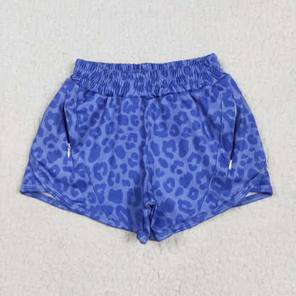 Sibling Baby Girls Leopard Yoga Athletic Shorts Bottoms