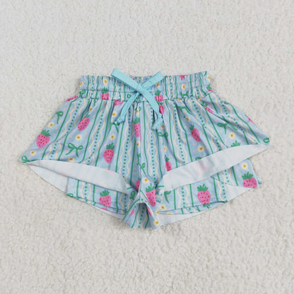 Sibling Baby Girls Colorful Bows Leopard Skorts Ruffle Summer Shorts Bottoms