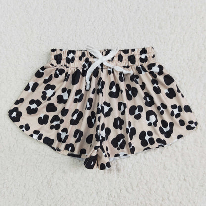 Sibling Baby Girls Colorful Bows Leopard Skorts Ruffle Summer Shorts Bottoms