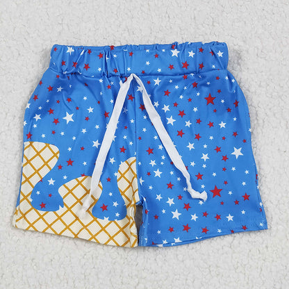 Sibling 3 Colors Baby Boys Drip Stars Pockets Team Shorts Bottom