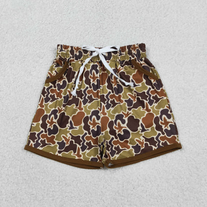 Sibling Baby Boys Southern Camo Ducks Hunting Pockets Shorts Bottom