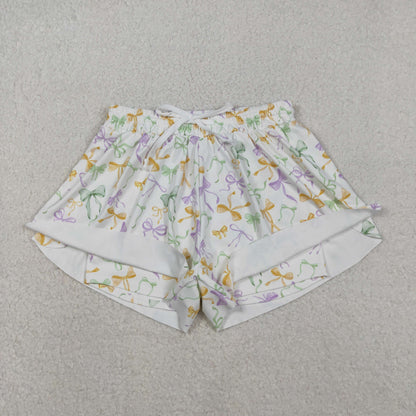 Mama and Me Mardigras Donuts Stripe Yoga Active Shorts Bottoms