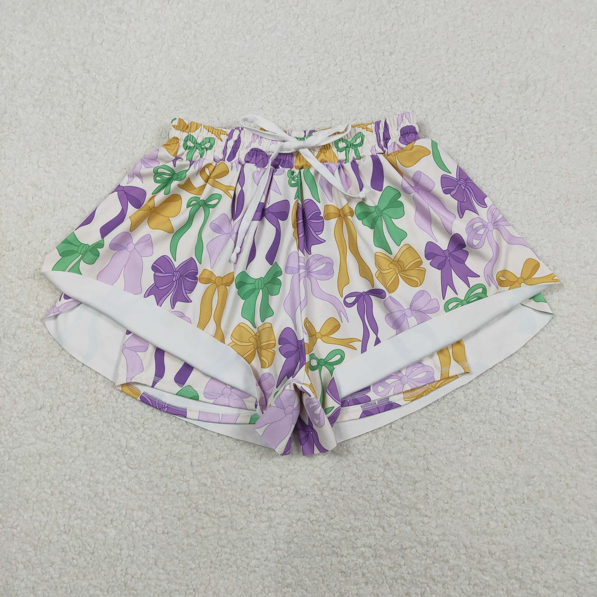 Mama and Me Mardigras Donuts Stripe Yoga Active Shorts Bottoms