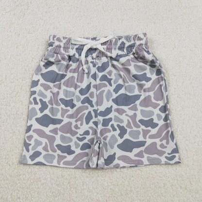 Sibling Baby Boys Southern Light Grey Camo Shirts Tops Shorts Pockets Short Clothes Sets