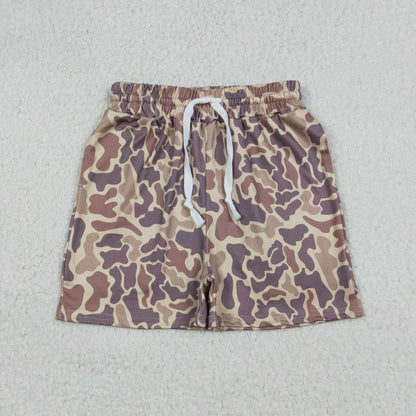 Mama and Me Girls Boys Southern Khaki Brown Camo Shorts Bottoms