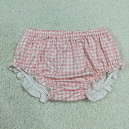 Sibling Baby Kids Sleeveless Collar Tunic Checked Bummies Clothes Sets