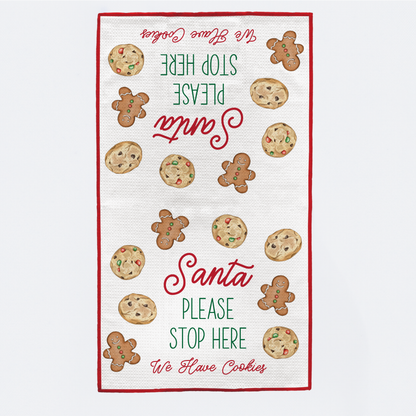 Santa Please Stop Here Kitchen Towel