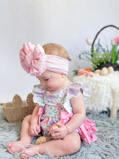 PREORDER Girls Pink Floral Sleeveless Baby Girls Romper