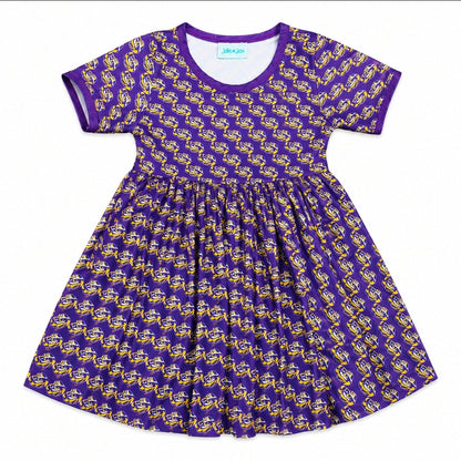 LSU Tiger Eye Dress with Pockets