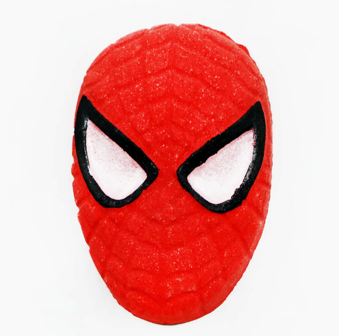 Superhero Mask Bath Bomb – Red Sparkle, Mixed Fruit & Bubblegum Fragrance