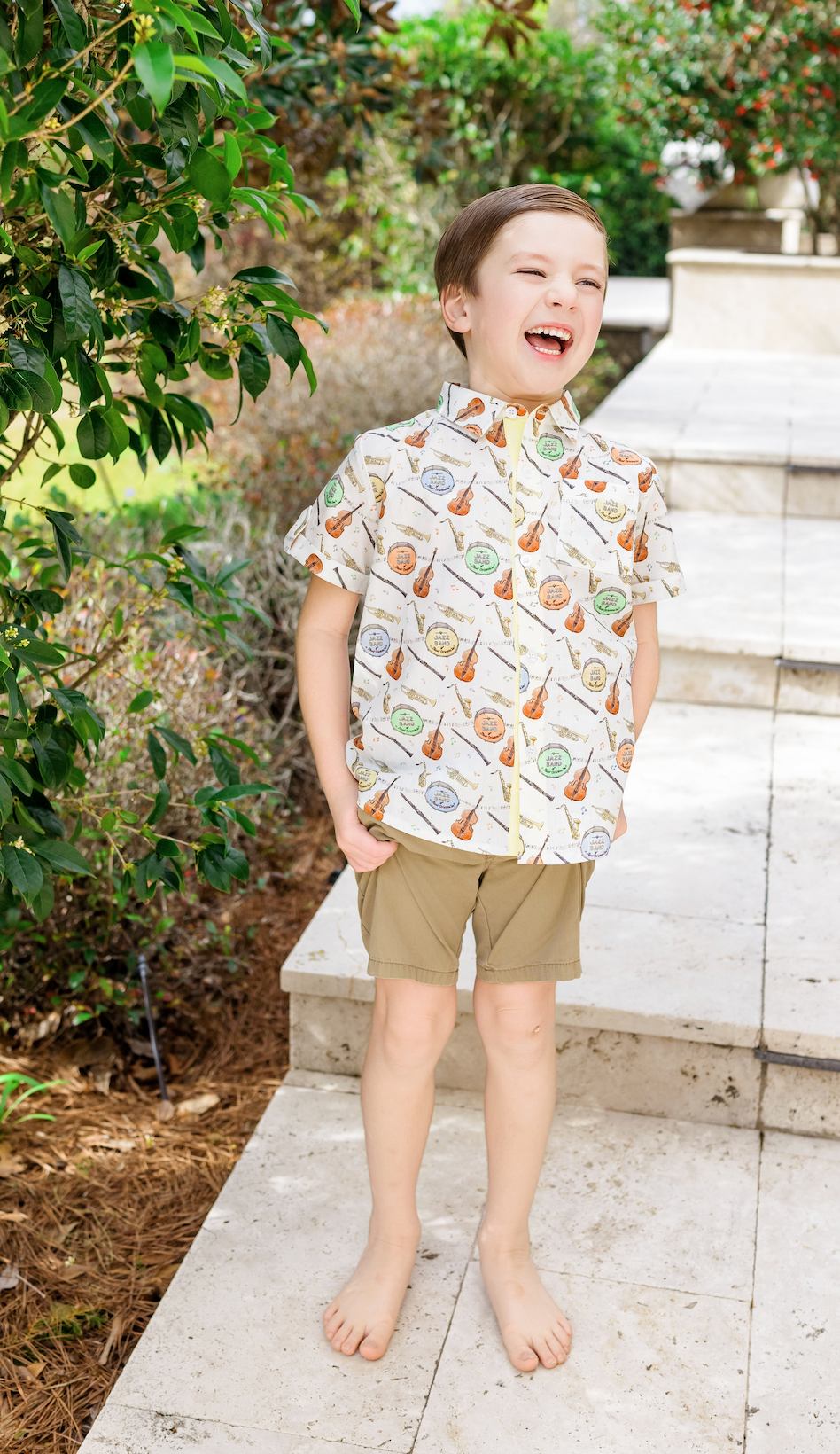 Jazz Festin' Short Sleeve Collared Shirt