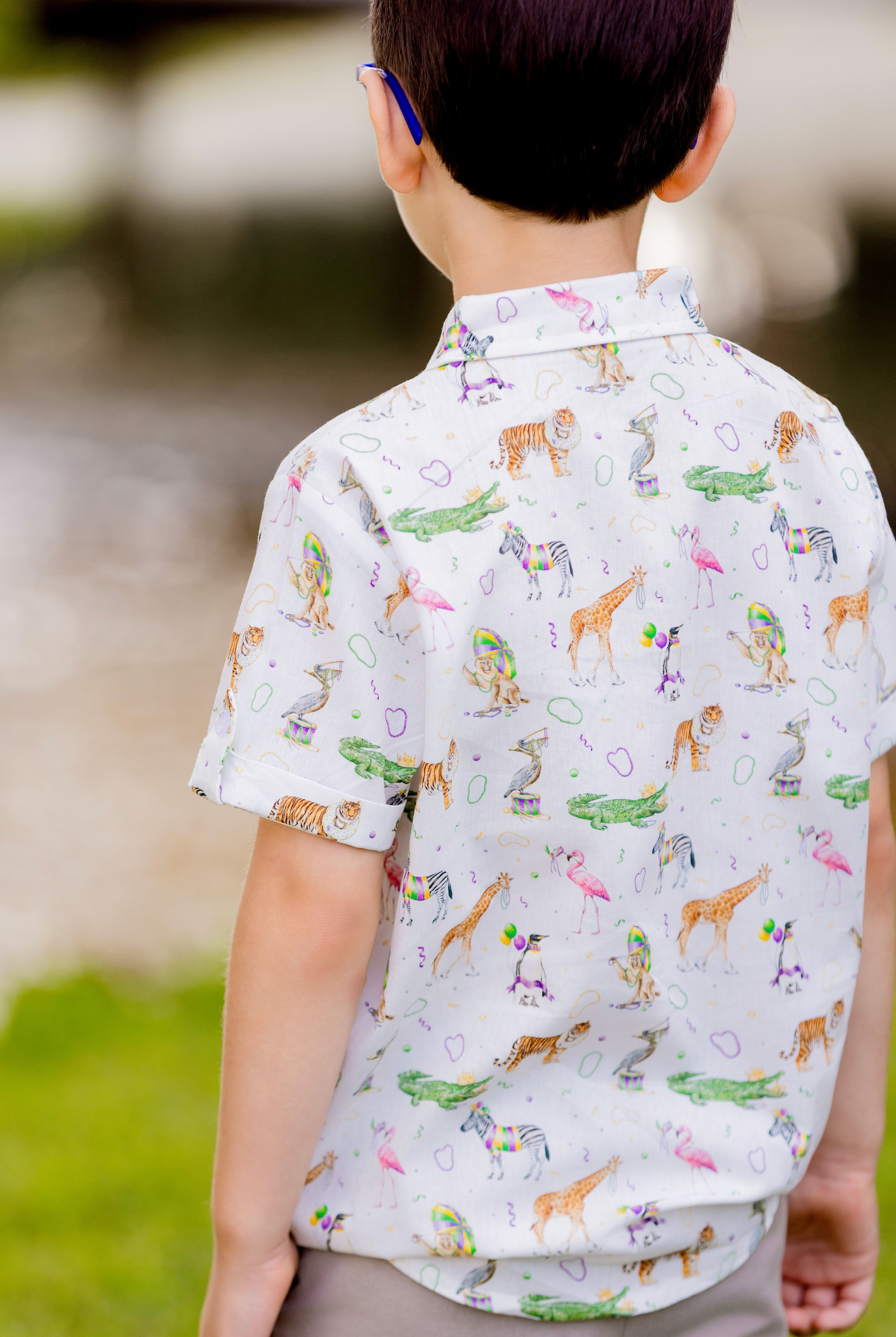 Zoo Krewe Short Sleeve Collared Shirt