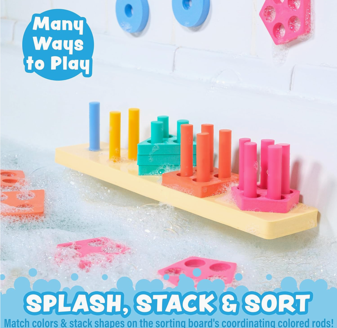 Tub Works® SPLASH, STACK & SORT Bath Toy